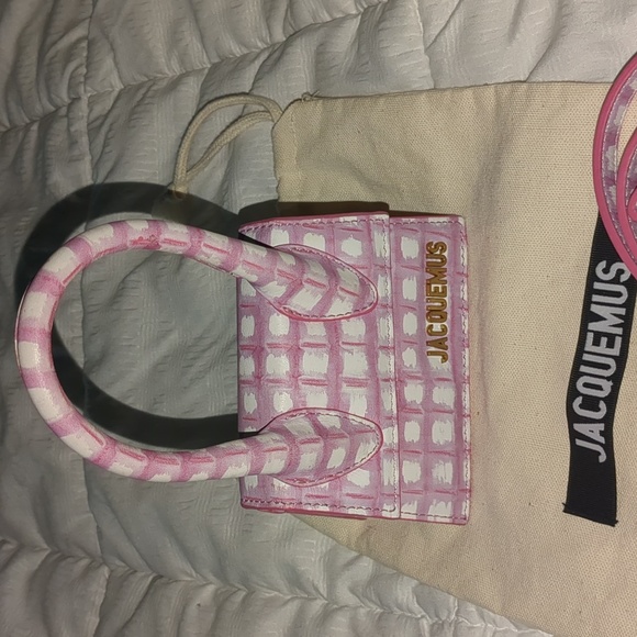 Jacquemus Le Chiquito Mini Bag 'Print Pink Checked' - Picture 6 of 13